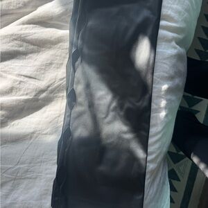 Zara Black Leather Pants with side pant cut outs